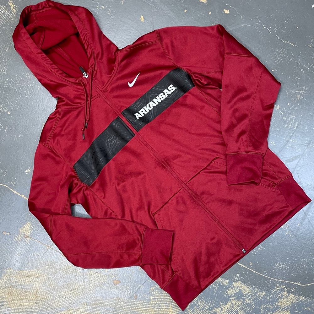 Nike Arkansas Razorbacks Full Zip Hooded Sweater 35901X-AK1 Medium NCAA - Picture 1 of 8